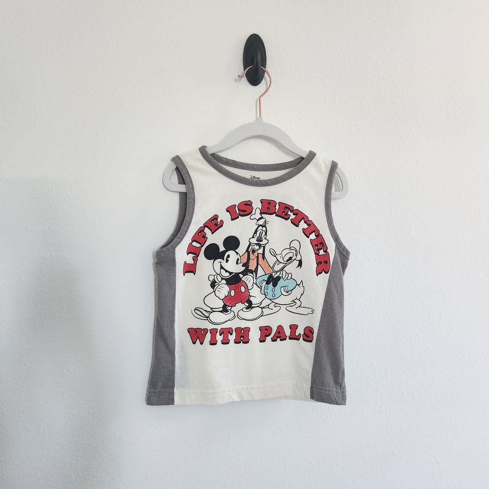Disney Mickey and Friends Toddler Tank Top Life Is Better‎ With Pals size 3T